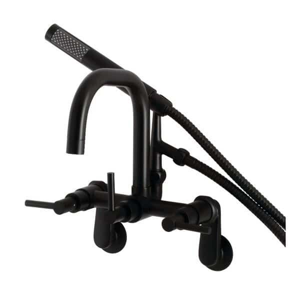 AE8450DL Wall Mount Clawfoot Tub Faucet, Matte Black