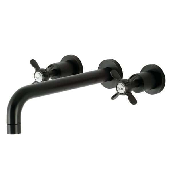 KS8020BEX Two-Handle Wall Mount Tub Faucet, Matte Black