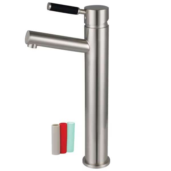 Single-Handle Vessel Bathroom Faucet, Brushed Nickel