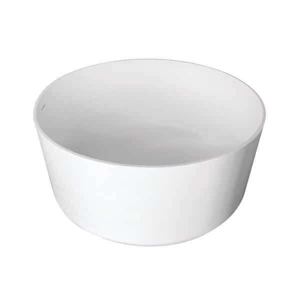 52.31 L, 51.19 W, Matte White, Solid Surface White Stone