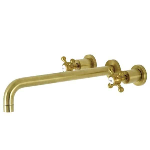 KS8047BX Wall Mount Tub Faucet, Brushed Brass