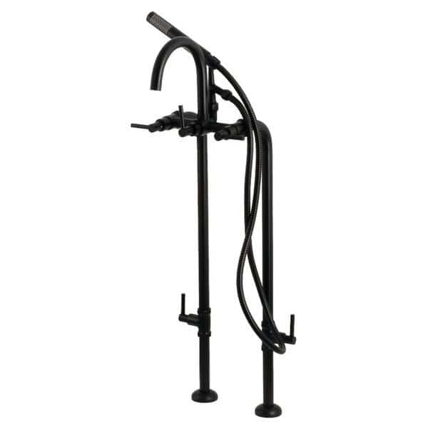 CCK8100DL Freestanding Tub Faucet with Supply Line, Stop Valve, Matte Black