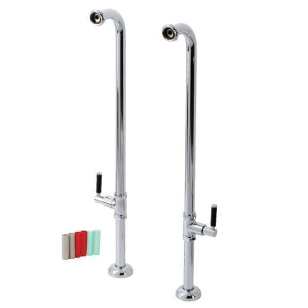 AE810S1DKL Freestanding Tub Supply Line, Polished Chrome