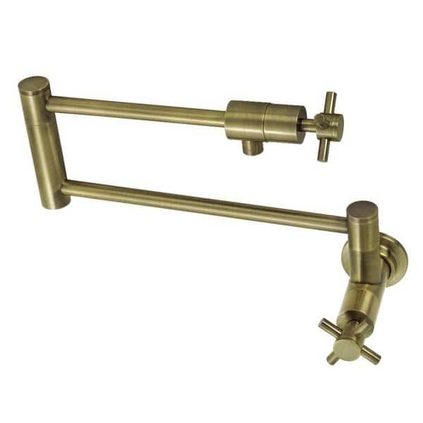KS4103DX Wall Mount Pot Filler, Antique Brass