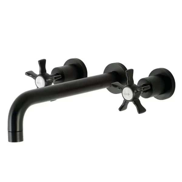 KS8020NX Two-Handle Wall Mount Tub Faucet, Matte Black