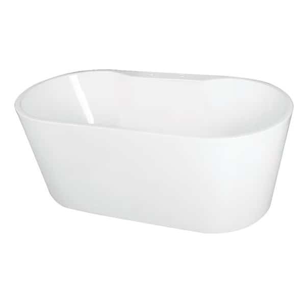 Freestanding Bathtubs, 59.06 L, 29.31 W, White, Acrylic
