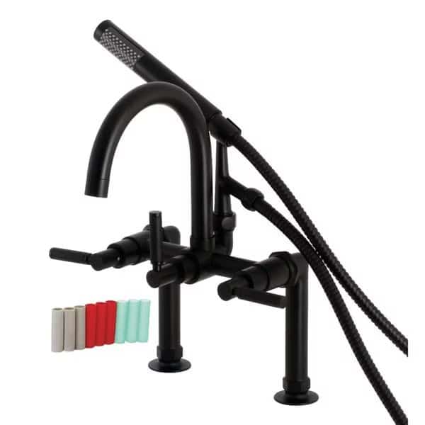 AE8100DKL 7-Inch Deck Mount Clawfoot Tub Faucet, Matte Black
