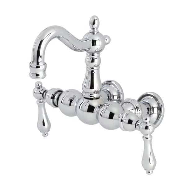 CA1002T1 3-3/8" Tub Wall Mount Clawfoot Tub Faucet, Polished Chrome, Kingston Brass, Mfr#: CA1002T1