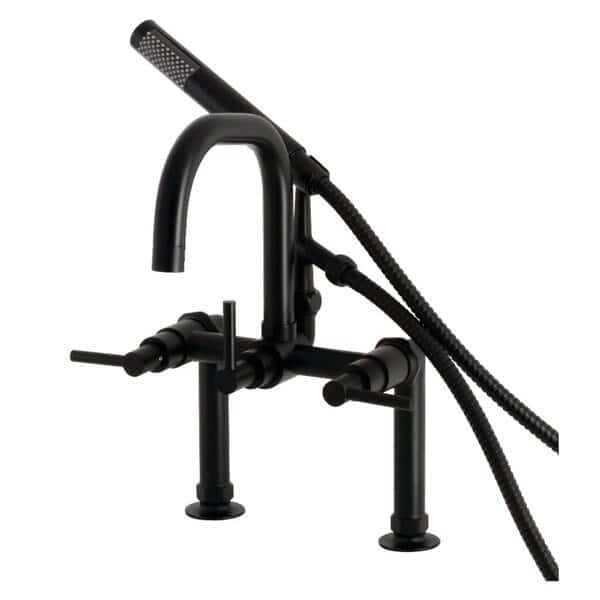 AE8400DL Deck Mount Clawfoot Tub Faucet, Matte Black
