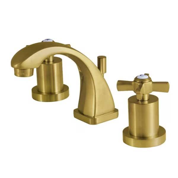 KS4947ZX 8" Widespread Bathroom Faucet, Brushed Brass, Kingston Brass, Mfr#: KS4947ZX