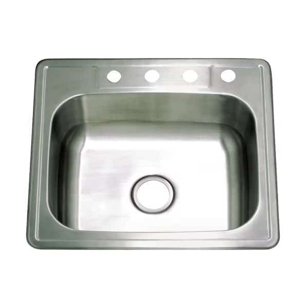 GKTS25228 Drop-in Single Bowl Kitchen Sink, Brushed