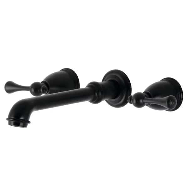 KS7020BL Two-Handle Wall Mount Tub Faucet, Matte Black