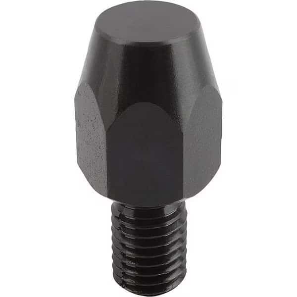 Screw Cap, 13 mm Dia, Black, Steel