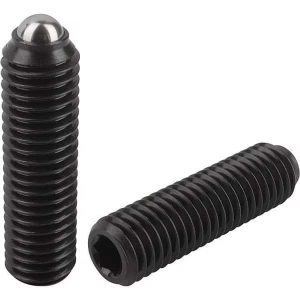 Spring Plunger, Long Version D=M10 L=35, Steel, Comp:Ball Steel, Pu=25