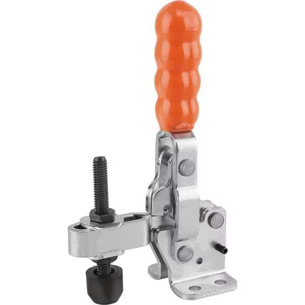 Toggle Clamp, Horizontal Foot, Standard, F2=2200, Adj Clamping Spind M06X50, Steel Galvanized