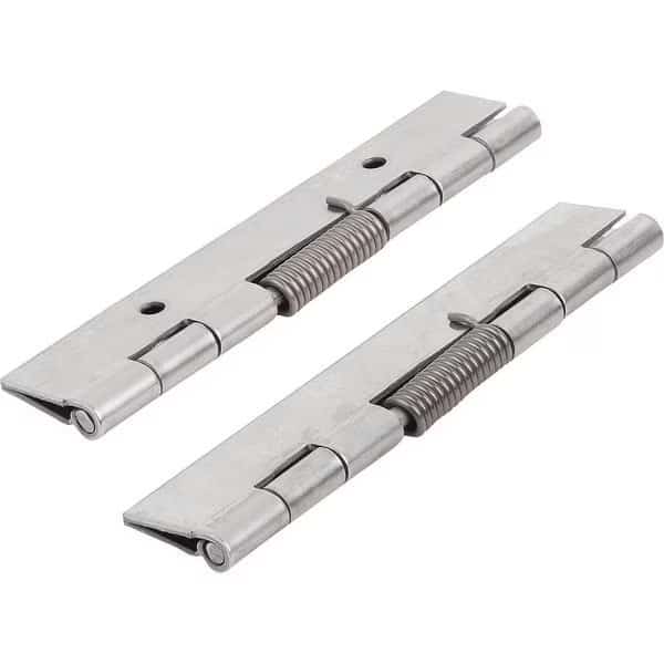 Spring Hinge Spring Closed A=40, B=120, Form:A Without Hole, Aluminum Bright