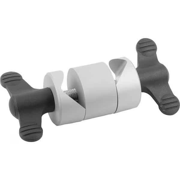 Clamping Joint Adjustable Size:3 Aluminum, Comp:Thermoplastic, D=12