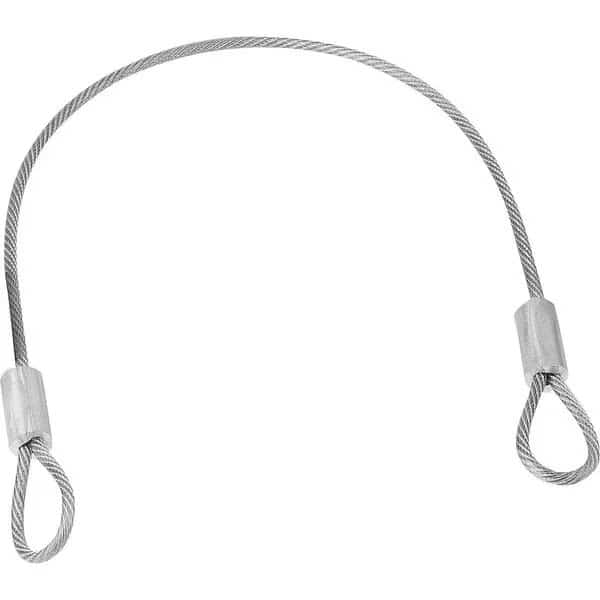 Tether Cable Form:C With Loop L=200, Stainless Steel, Comp:Aluminum