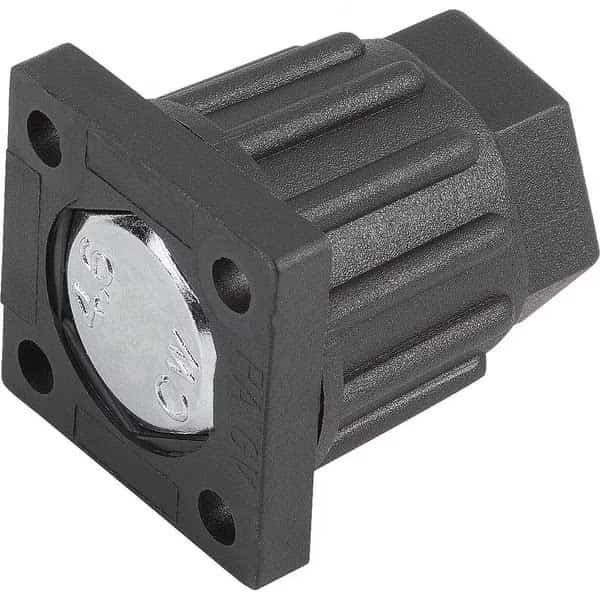 Machine Foot Height-Adjustable, D=40, H=45-65, H1=45-65, Thermoplastic, Comp:Steel