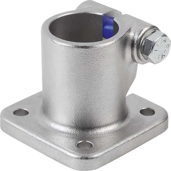Tube Clamp W. Foot M=60 G=60 L=50, Form:B Stainless Steel, For Rnd. Tubes, A=30, 1