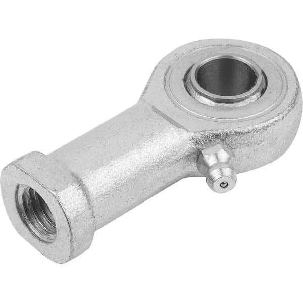 Rod End, Steel, Zinc Plated, M12 Thrd Sz, 22 mm Thrd Lg, 66 mm Overall Lg