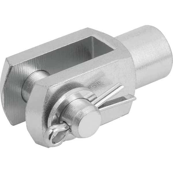 Clevis Joint DIN71752 Thread Left-Hand Thread M05, G=10, D1=5, B=5, Steel Electro Zinc-Plated