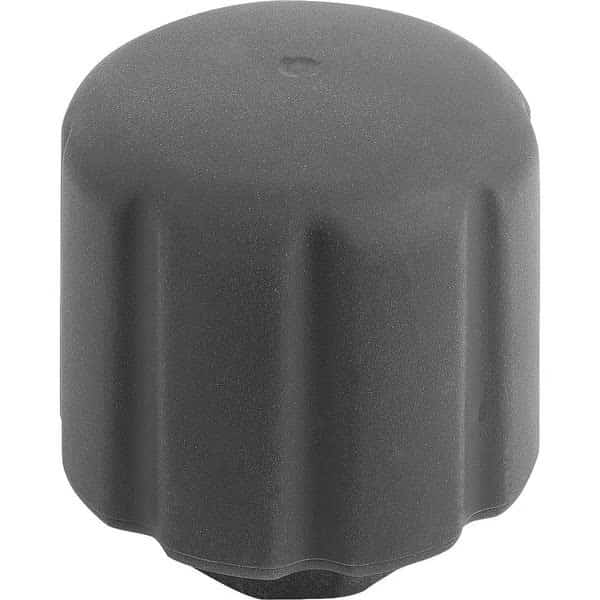 Clamping Grip Ergonomic D=M10 D1=50 H=55, Form:K Plastic, Black Ral7021, Comp:Stainless Steel