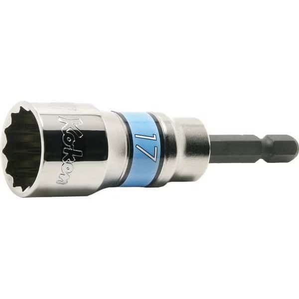 Long Socket 17mm 12 Point 77mm 1/4 Hex Drive