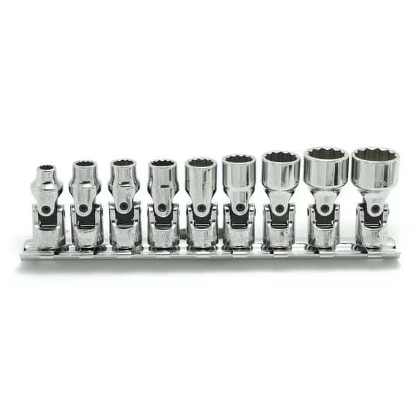Socket set 3/16-9/16 12 Point 150mm 9 pieces 1/4 Sq. Drive