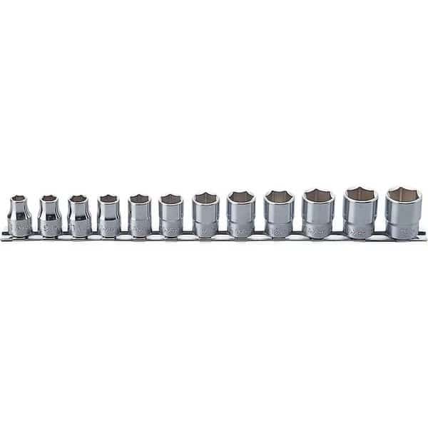 Socket set 8-19mm 6 Point 300mm 12 pieces 3/8 Sq. Drive