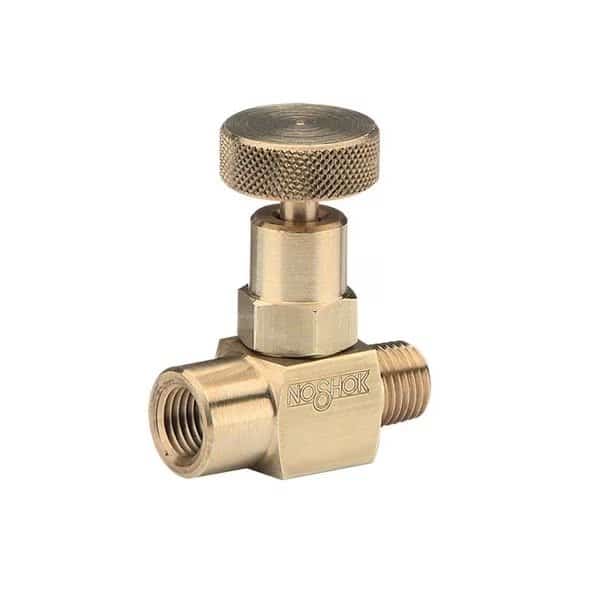 Mini Valve, Soft Tip, 1/8 NPT Male - 1/8 NPT Female, Brass, 0.172" Orifice, 1-3/8 Mini "T" Handle