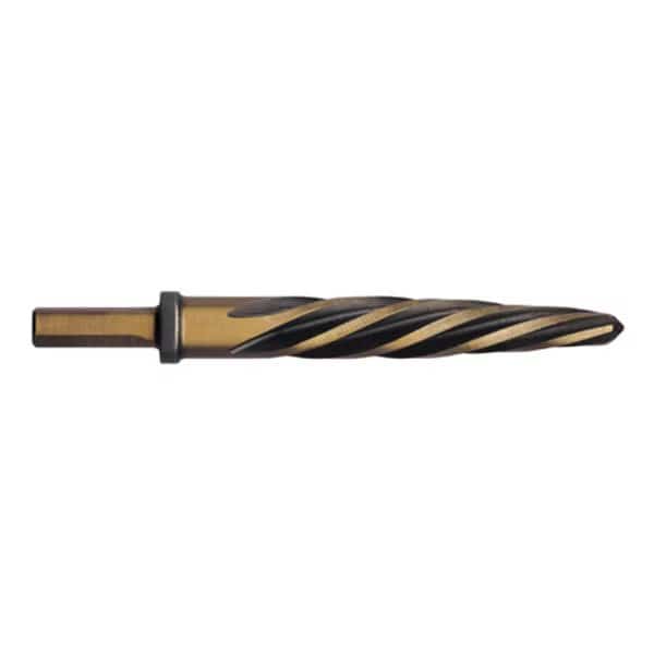 1" Construction Reamer Left-Hand Spiral Black & Gold with 3 Flats