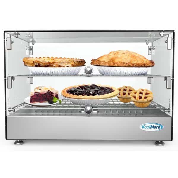 -  22" Self Service 2 Shelf Commercial Countertop Food Warmer Display Case - 1.7. cu ft, Silver