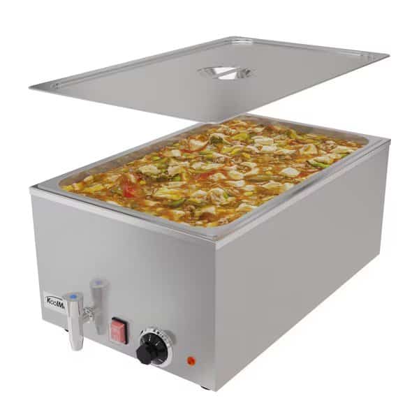 Commercial Bain Marie Countertop Food Warmer, Soup Station, and Buffet Table Server
