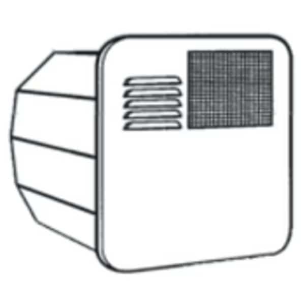 Suburban Water Heater Radius Door; Polar White