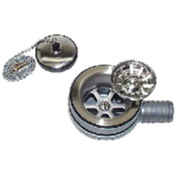 10308 Sink Drain w Basket & Stopper Fits 2-1/16" Drain Hole w a 1" Hos