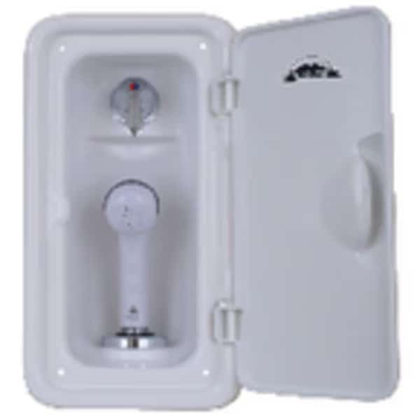 14126 Vertical Shower Box; White Sprayer With 6Ft White Nylon Hose