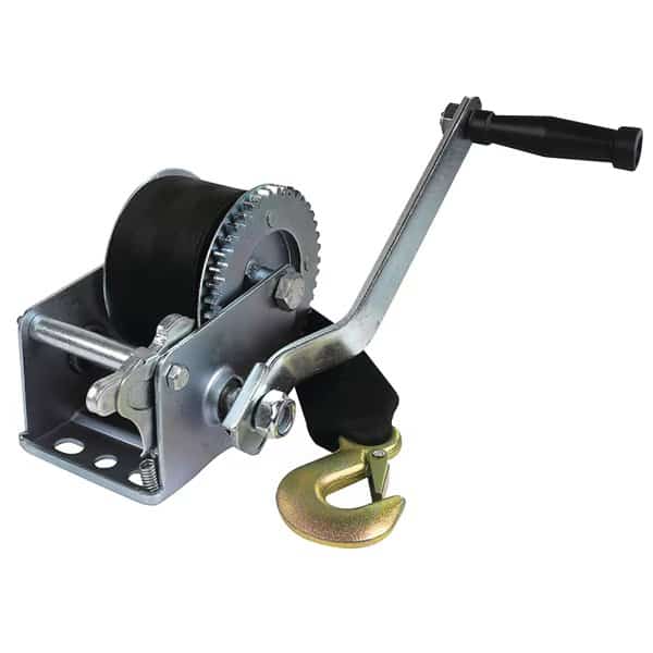 Manual Trailer Winch With Strap, 3/4" dia. Hub