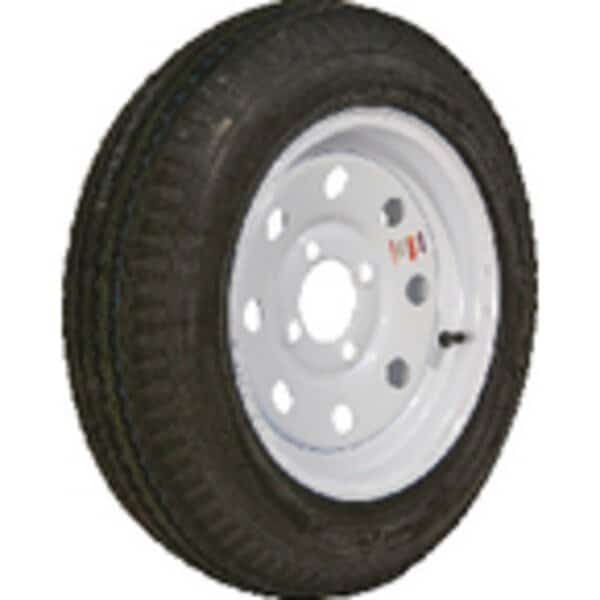 Bias Tire & Wheel (Rim) Assembly K353, 530-12 4 Hole 4 Ply, Wht w/o St
