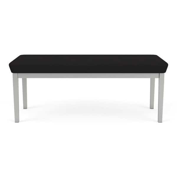 Lenox Steel 2 Seat Bench, Black/Onyx Seat, Black/Onyx Back, 45 W 21 L 18.5 H
