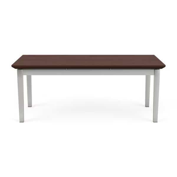 Lenox Steel Coffee Table, Cocoa Walnut