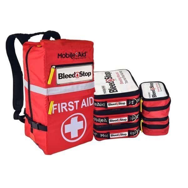 BleedStop Reflex 100 Bleeding Wound Trauma First Aid Backpack Kit