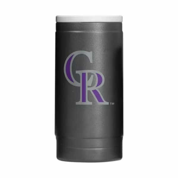 Colorado Rockies Flipside Powder Coat Slim Can Coolie