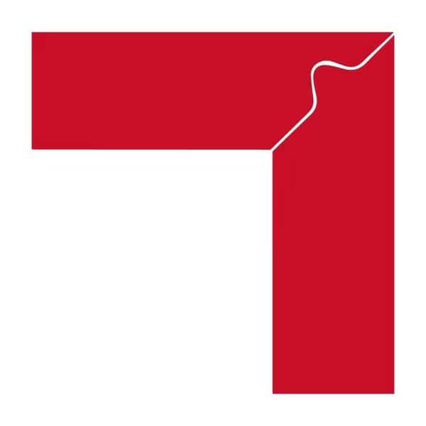 Floor Marking Corners, L Marker, 2in, Red