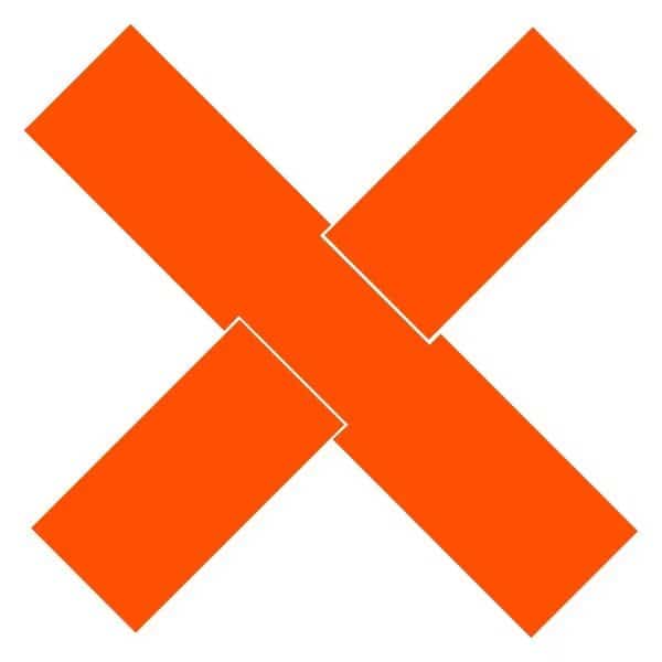 Floor Markings, Xs, 2in, Orange