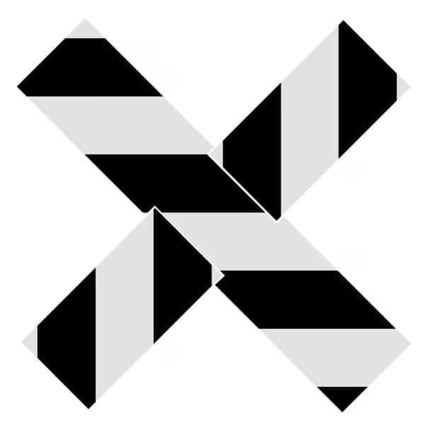 Floor Markings, Xs, 4in, Black/White Hazard Stripe, Superior Mark, Mfr#: IN-40-598