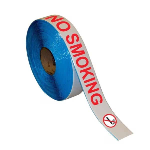 Floor Marking Message Tape, 2in x 100Ft , NO SMOKING