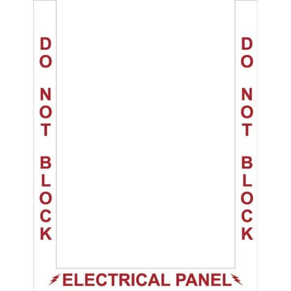 Floor Marking Border Tape, Electrical Panel Border, 2in, Vinyl