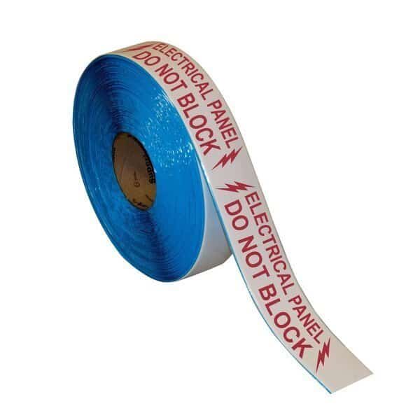 Floor Marking Message Tape, 2in x 100Ft, ELECTRICAL PANEL DO NOT BLK
