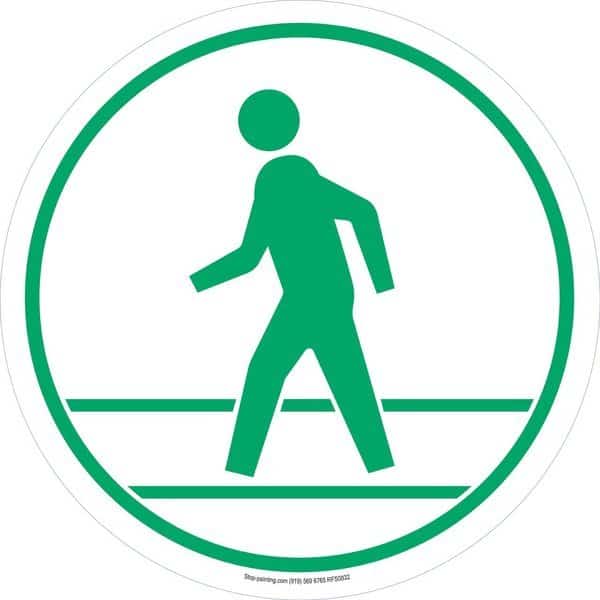 Floor Sign, Rubber, Pedestrian, 17.5in